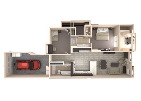 Kensington 2 bedroom 2 bathroom At Bella Victoria Apartments In Mesa, AZ